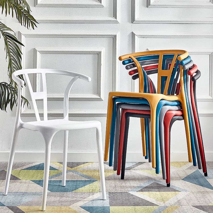 Modern Style Plastic Dining Chairs Stackable Dining Chairs for Kitchen Clearhalo ' kitchen&dining_furn' 'Dining Chairs' 'Dining Tables & Seating' 'dining_chair' 'furn' 'furn_dining_chair' 'Furniture' 'furniture_dining_chair' 'Kitchen & Dining Furniture' 'kitchen' 1200x1200_6b407c30-0b44-426f-9d59-0b944521aff7