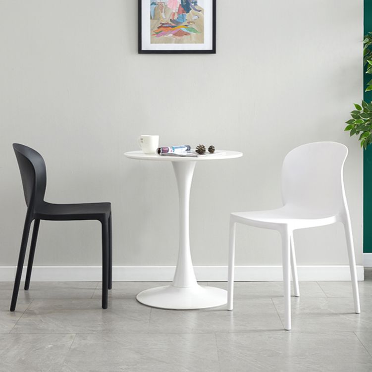 Plastic Stackable Dining Side Chair Solid Back Armless Dining Chairs (Set of 4) Clearhalo ' kitchen&dining_furn' 'Dining Chairs' 'Dining Tables & Seating' 'dining_chair' 'furn' 'furn_dining_chair' 'Furniture' 'furniture_dining_chair' 'Kitchen & Dining Furniture' 'kitchen' 1200x1200_6b412676-3635-4fdd-8d97-e9784bcfde5a