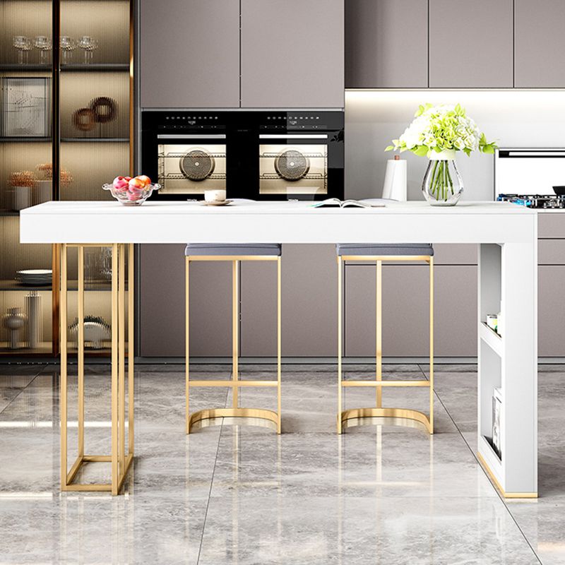 Rectangle Bistro Bar Table Sintered Stone Bar Table with Shelves Clearhalo 'Bar Furniture' 'Bar Tables' 'bar_tables' 'furn' 'furn_bar_tables' 'Furniture' 'Kitchen & Dining Furniture' 1200x1200_6b4141f9-5c6b-4bd8-a0bd-600e8506b3f9