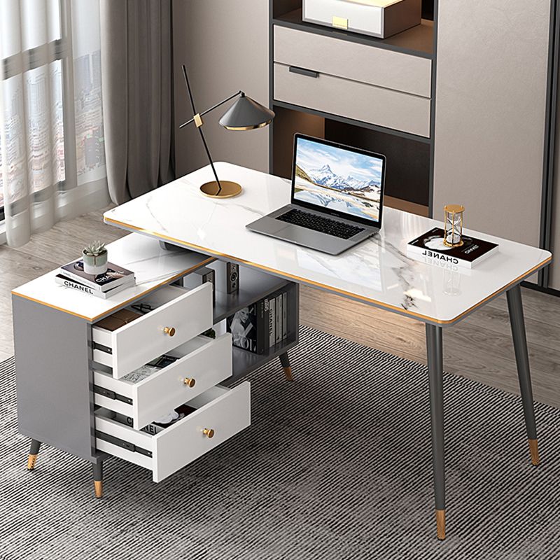 Hersteller Holz rechteckiger Büroschreibtisch Licht Luxus -Schreibtisch mit Schließfach