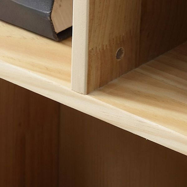 Natural Colour Wooden Standard Bookcase Contemporary Closed Back Bookshelf Clearhalo 'Bookcases' 'furn' 'furn_bookcases' 'Furniture' 'Office Furniture' 1200x1200_6b455d9e-f234-4299-80f6-19b4df6546ca