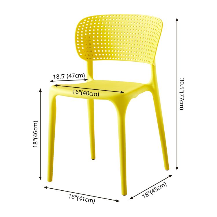 Modern Indoor-Outdoor Plastic Dining Armchair Home Open Back Dining Side Chair Clearhalo ' kitchen&dining_furn' 'Dining Chairs' 'Dining Tables & Seating' 'dining_chair' 'furn' 'furn_dining_chair' 'Furniture' 'furniture_dining_chair' 'Kitchen & Dining Furniture' 'kitchen' 1200x1200_6b456676-ba81-4f70-abc2-edabfc5abb6c