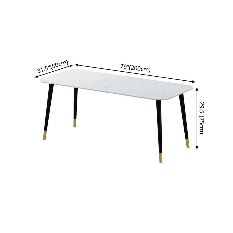 Industrial Style Dining Table Marble 4 Legs Dining Site Table for Home Clearhalo ' dining_table' 'Dining Tables & Seating' 'Dining Tables' 'furn' 'furn_dining_table' 'Furniture' 'furniture_dining_table' 'Kitchen & Dining Furniture' 'kitchen&dining_furn' 'kitchen' 'kitchen_dining_table' 1200x1200_6b463be6-a45f-4f92-a853-f21af126f606