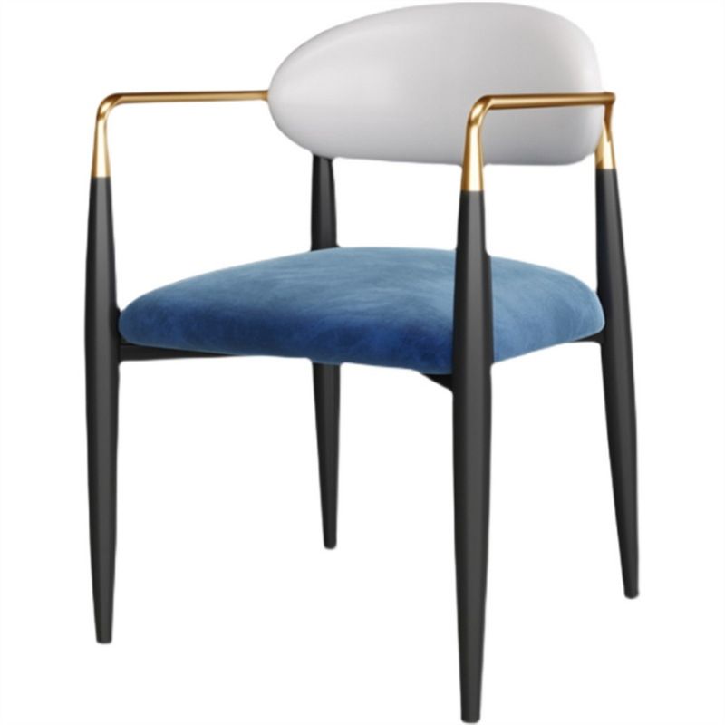 Scandinavian Style Metal Chairs Set Kitchen Dining Room Open Back Arm Chair Clearhalo ' kitchen&dining_furn' 'Dining Chairs' 'Dining Tables & Seating' 'dining_chair' 'furn' 'furn_dining_chair' 'Furniture' 'furniture_dining_chair' 'Kitchen & Dining Furniture' 'kitchen' 1200x1200_6b469745-cb71-4a25-9b5c-bdee9bc987f3