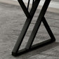 Rectangle Sintered Stone Two-Color Dining Table Simplicity Double Pedestal Table for Dining Room Clearhalo ' dining_table' 'Dining Tables & Seating' 'Dining Tables' 'furn' 'furn_dining_table' 'Furniture' 'furniture_dining_table' 'Kitchen & Dining Furniture' 'kitchen&dining_furn' 'kitchen' 'kitchen_dining_table' 1200x1200_6b47eda2-8992-495d-b4c5-b3a4d4b62f97