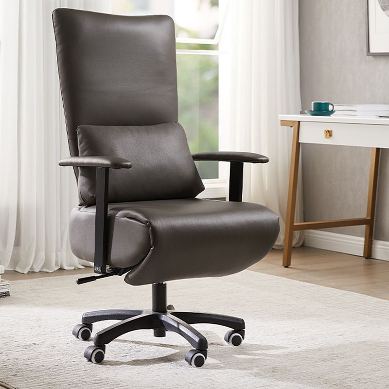 Modern Office Chair Swivel Arm Accent High-Back Leather Chair Clearhalo 'furn' 'furn_office_chair' 'Furniture' 'Office Chairs' 'Office Furniture' 'office_chair' 1200x1200_6b481111-8e54-430e-b638-7d5da0e5ae09
