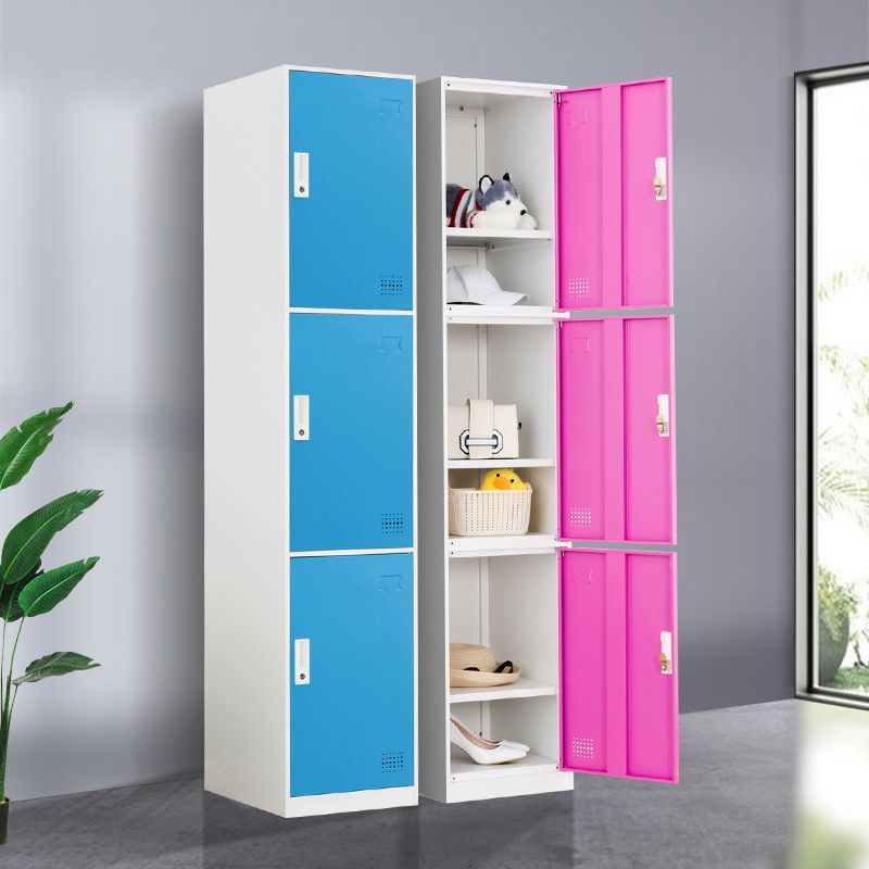 Scharnierende metalen garderobe armoire met slot eigentijdse garderobe -kast