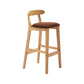 Scandinavian Milk Tea Shop Rubberwood Stool Matte Finish Upholstered Bar Stools Clearhalo 'Bar Furniture' 'Bar Stools' 'bar_stools' 'furn' 'furn_bar_stools' 'Furniture' 'furniture_bar_stools' 'Kitchen & Dining Furniture' 1200x1200_6b48da2e-3c9a-46bb-b717-1e0b9839db78