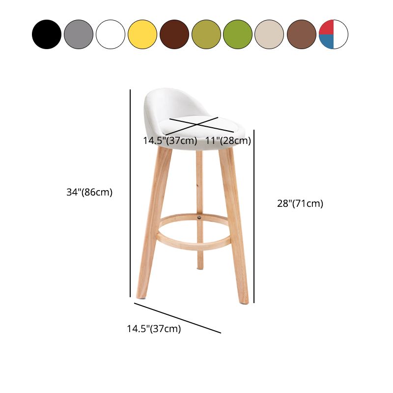 Contemporary Matte Finish Upholstered Bar Stools Restaurant Footrest Stool Clearhalo 'Bar Furniture' 'Bar Stools' 'bar_stools' 'furn' 'furn_bar_stools' 'Furniture' 'furniture_bar_stools' 'Kitchen & Dining Furniture' 1200x1200_6b491a6f-29e7-48d1-bf1b-5c70f93cf629