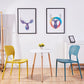 Chaise de salle à manger en plastique moderne meubles côté salle à manger arrière en finition mate pour intérieur