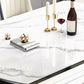 Modern Drop-Leaf Dining Table Sintered Stone Dinner Table for Dining Room