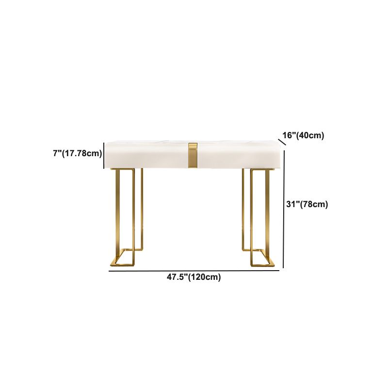 Glam Slate Top Make -up Eitelkeitstisch Tabelle 30,7 "großer beige Schminktisch