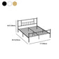 Contemporary Metal Standard Bed, Open-Frame Rectangular Headboard Bed