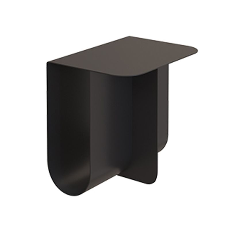 Mesa de metal rectangular de estilo moderno de mediados de siglo con mesa lateral base abstracta