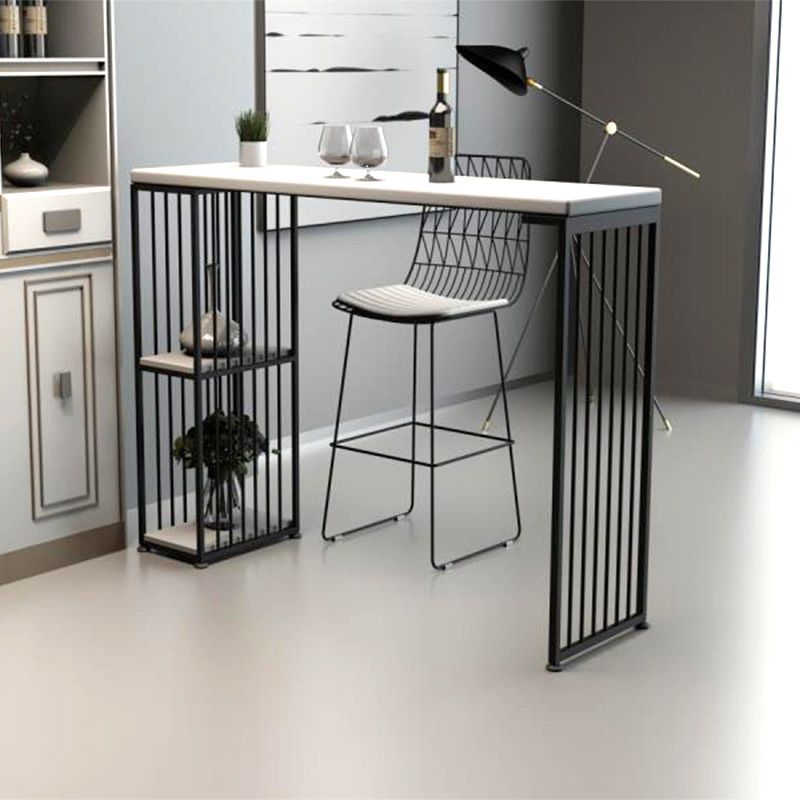 Rectangle Solid Wood Bar Table Set Luxurious 1/2/3 Pieces Counter Table with High Stools Clearhalo 'Bar Furniture' 'furn' 'furn_home_bar_bar_sets' 'Furniture' 'Home Bars & Bar Sets' 'home_bar_bar_sets' 'Kitchen & Dining Furniture' 1200x1200_6b4d50b7-f869-4649-8291-6dda77f9afef