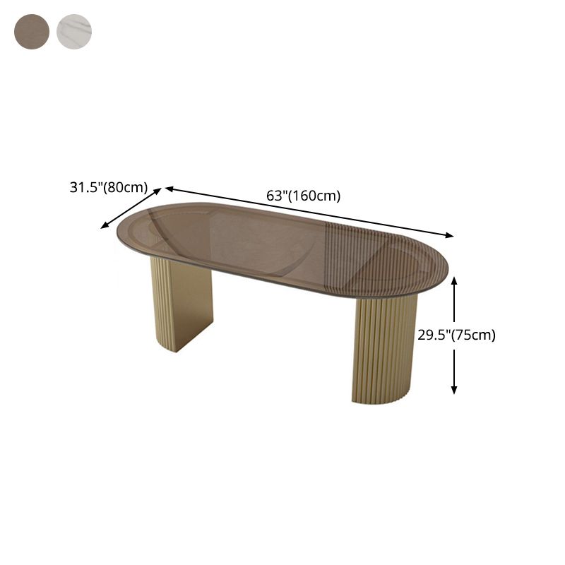 Traditional Luxury Dining Table Oval Double Pedestal Dining Table Clearhalo 'Dining Tables & Seating' 'Dining Tables' 'dining_table' 'furn' 'furn_dining_table' 'Furniture' 'furniture_dining_table' 'Kitchen & Dining Furniture' 'kitchen' 'kitchen_dining_table' 1200x1200_6b4dcf2a-321c-4ae7-a44e-cf4fd9489ae0