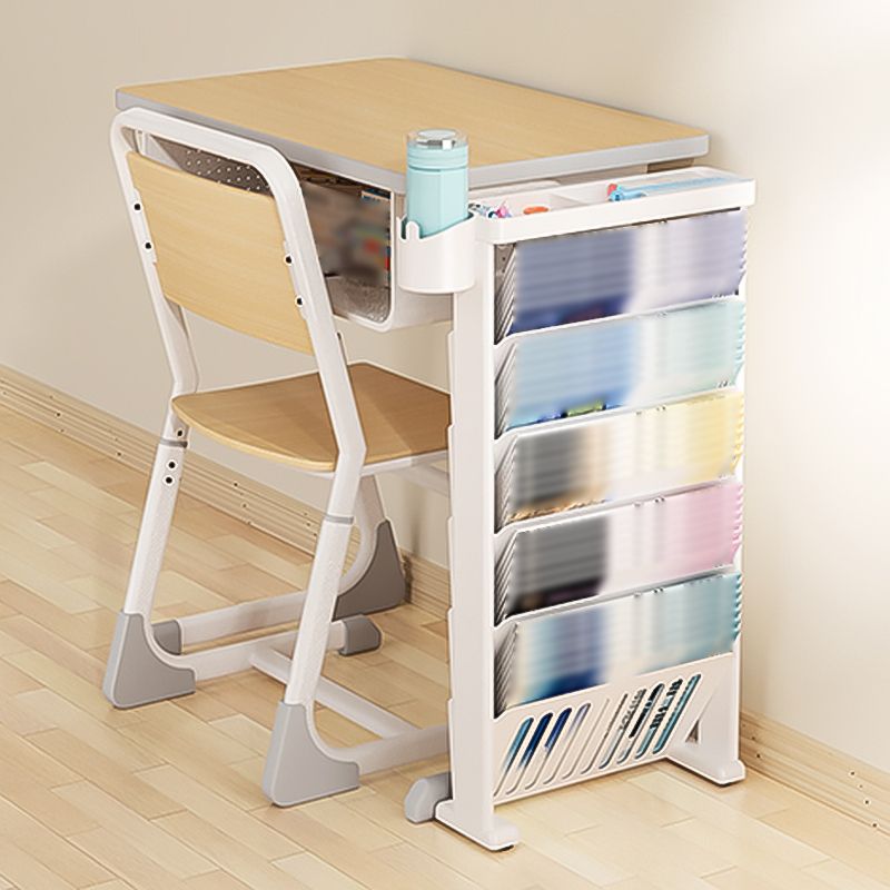 5-Shelf Plastic Ladder Bookcase Contemporary Closed Back Book Shelf Clearhalo 'Bookcases' 'furn' 'furn_bookcases' 'Furniture' 'furniture_bookcases' 'kitchen' 'kitchen_bookcases' 'Living Room Furniture' 'Office Furniture' 1200x1200_6b4de179-8ff8-4ed6-92e6-f3ef1a4a3f0a