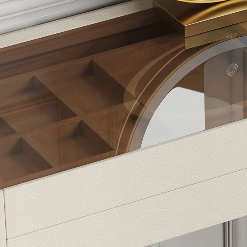 Modernism Acrylic Dressing Table Stone/Glass Top Makeup Vanity