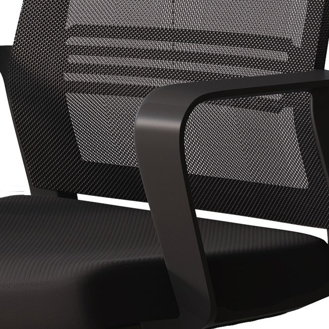 Moderne stoel geen wielen vaste armen gestoffeerd geen pijnlijke bureaustoel