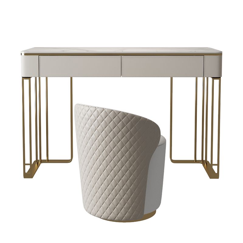 Glam 29.5 "Alto Catinero de tocador de maquillaje Madera de madera de 2 cajas