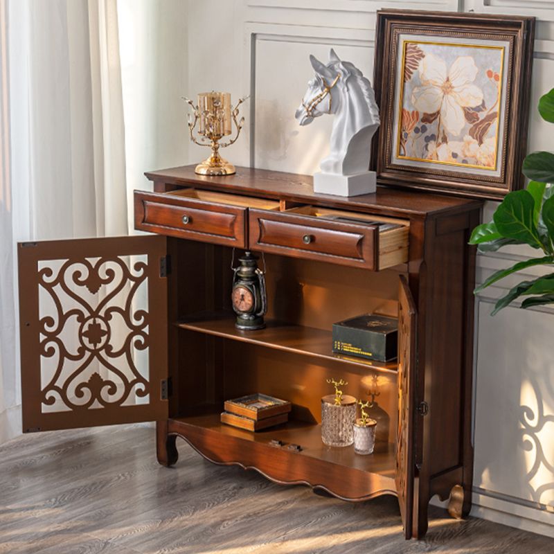 36.02"Tall 1- Door Wooden Cabinet, 2-drawer Rectangle Accent Cabinet Clearhalo 'Cabinets & Chests' 'cabinets_chests' 'furn' 'furn_cabinets_chests' 'Furniture' 'Living Room Furniture' 1200x1200_6b50272c-eb8b-435d-9647-6a6b269dbb9b