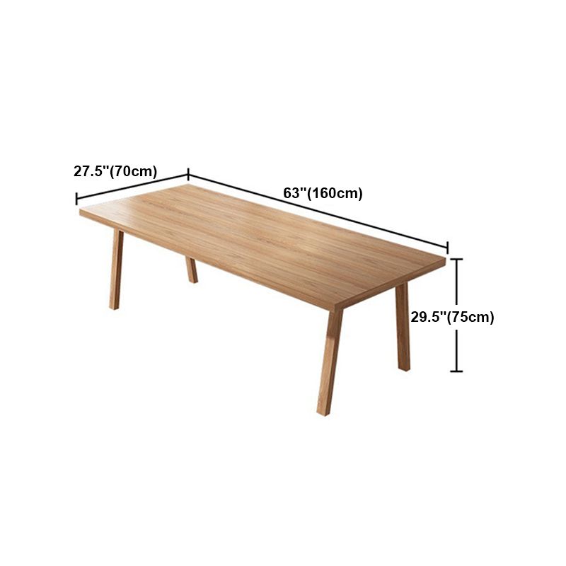 Modern Pine Solid Wood Dining Room Table 4 Legs Natural Rectangle Dining Table Clearhalo 'Dining Tables & Seating' 'Dining Tables' 'dining_table' 'furn' 'furn_dining_table' 'Furniture' 'Kitchen & Dining Furniture' 1200x1200_6b532ba8-4130-4f56-9ff2-89dd7d397b2e