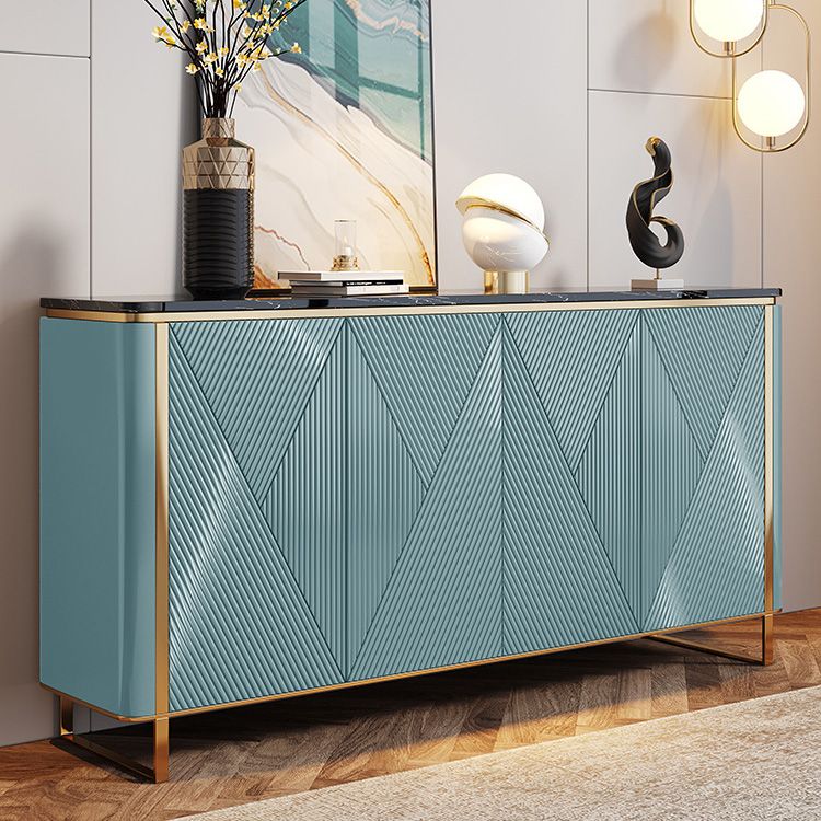 Modern & Contemporary Side Board Stone Credenza with Cabinets Clearhalo 'buffet_sideboard' 'Buffets & Sideboards' 'furn' 'furn_buffet_sideboard' 'Furniture' 'Kitchen & Dining Furniture' 1200x1200_6b5413d5-9ce3-41f2-b85c-12f57272d509