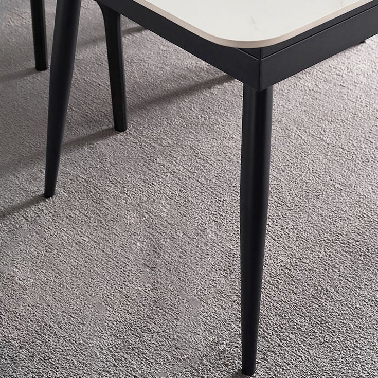 Stone Extendable Dining Site Table Industrial Style Rectangle Dining Table for Home Clearhalo ' dining_table' 'Dining Tables & Seating' 'Dining Tables' 'furn' 'furn_dining_table' 'Furniture' 'furniture_dining_table' 'Kitchen & Dining Furniture' 'kitchen&dining_furn' 'kitchen' 'kitchen_dining_table' 1200x1200_6b55026b-1287-4dfd-8fdf-1534776e4365