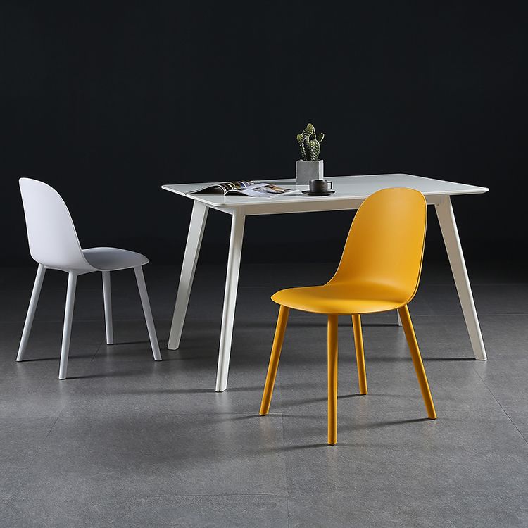 Nordic Dining Room Armless Chair Plastic Side Fabric Chair for Kitchen Clearhalo ' kitchen&dining_furn' 'Dining Chairs' 'Dining Tables & Seating' 'dining_chair' 'furn' 'furn_dining_chair' 'Furniture' 'furniture_dining_chair' 'Kitchen & Dining Furniture' 'kitchen' 1200x1200_6b5530c9-3fb3-4e48-b5d2-32f1fe7932fc