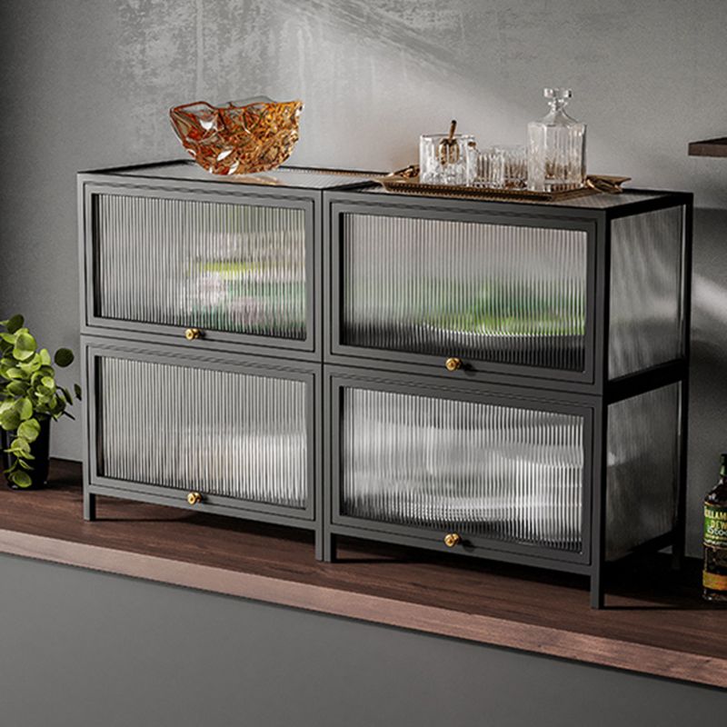 Curio Curio Curio Curio Porte in vetro Armadio in metallo con porte