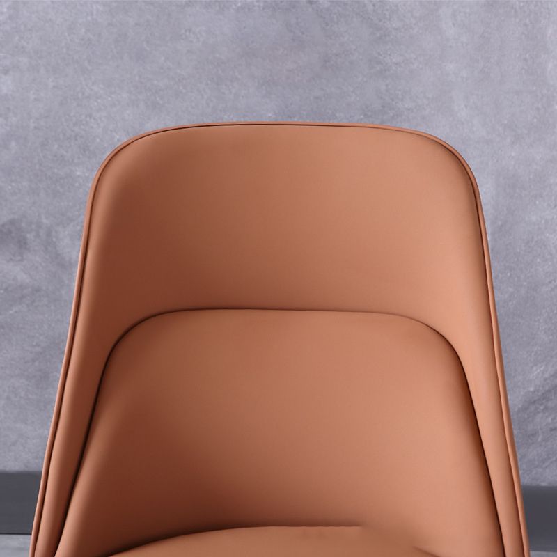 Glam Upholstered Dining Chairs Faux Leather Kitchen Dining Chair in Orange Clearhalo 'Dining Chairs' 'Dining Tables & Seating' 'dining_chair' 'furn' 'furn_dining_chair' 'Furniture' 'Kitchen & Dining Furniture' 1200x1200_6b560437-f4d0-47d7-a94b-b055a286f106