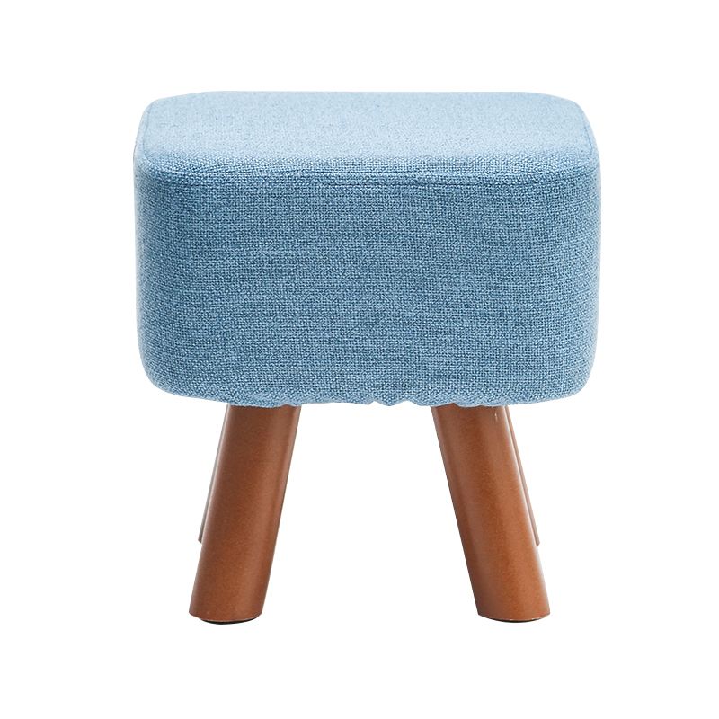 Solid Color Tear Resistant Ottoman Modern Blue Standard for Home Drawing Room