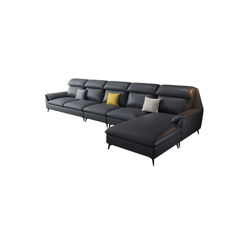 High Back Faux leather Pillow Top Arm Sofa and Sectional with Wear resistant Clearhalo 'furn' 'furn_sectionals' 'Furniture' 'furniture_sectionals' 'kitchen' 'kitchen_sectionals' 'Living Room Furniture' 'Sectionals' 1200x1200_6b581972-52b8-4804-a054-c74800e11436