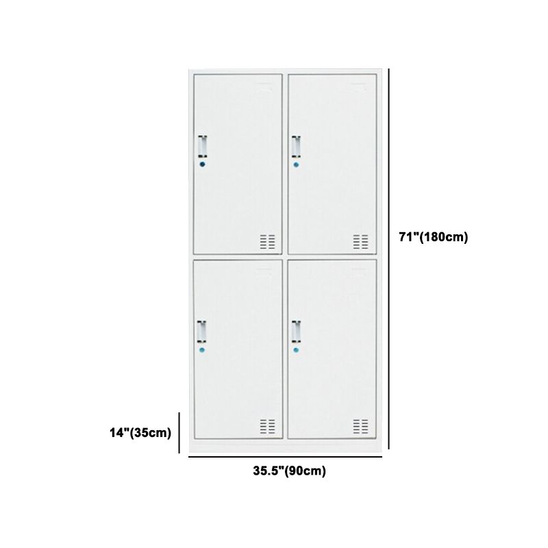 Contemporary Style Wardrobe White Metal Wardrobe Closet for Home Clearhalo 'Armoires & Wardrobes' 'armoires_wardrobes' 'Bedroom Furniture' 'furn' 'furn_armoires_wardrobes' 'Furniture' 1200x1200_6b5a4954-47ea-49a6-b75f-f2a446ed8928
