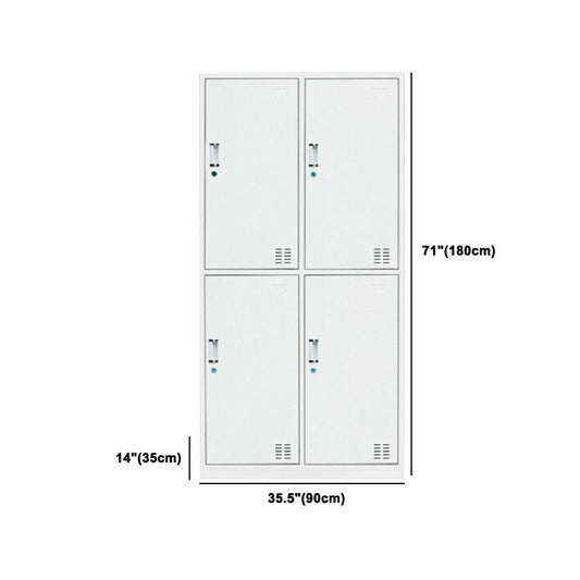 Contemporary Style Wardrobe White Metal Wardrobe Closet for Home Clearhalo 'Armoires & Wardrobes' 'armoires_wardrobes' 'Bedroom Furniture' 'furn' 'furn_armoires_wardrobes' 'Furniture' 1200x1200_6b5a4954-47ea-49a6-b75f-f2a446ed8928