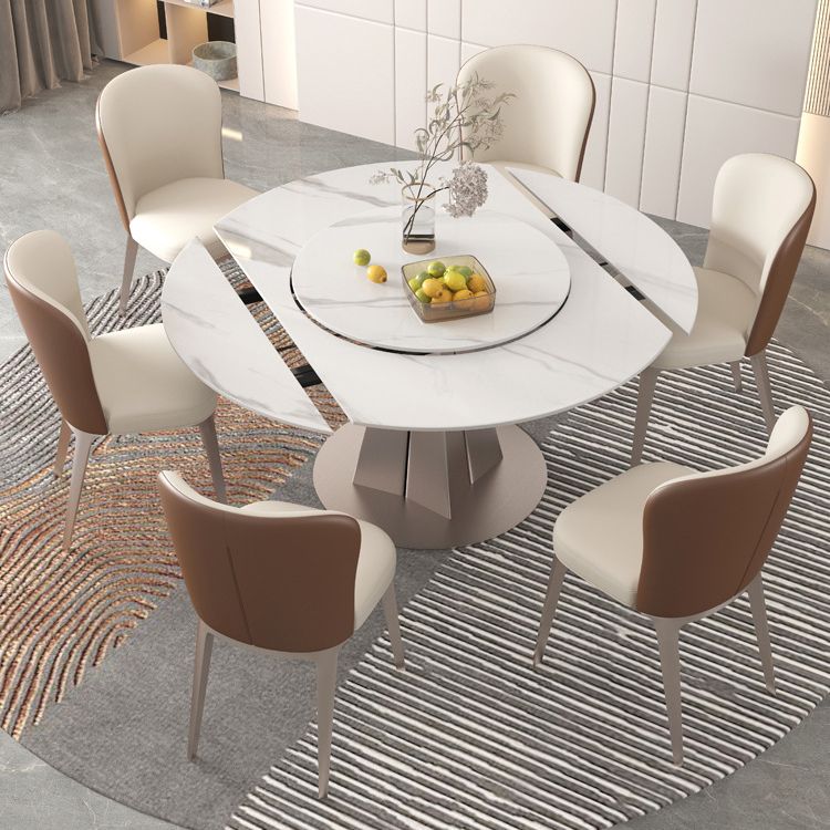 Set da pranzo moderno in pietra sinterizzata Set da pranzo da 1/2/5/7 pezzi per uso domestico