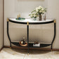 Glam Hall Console Table with 3 Legs 1-shelf Slate Moon Console Table Clearhalo 'Console Tables' 'console_tables' 'Entry & Mudroom Furniture' 'furn' 'furn_console_tables' 'Furniture' 1200x1200_6b5b8cdf-34fb-40fa-992e-28beae46c0db