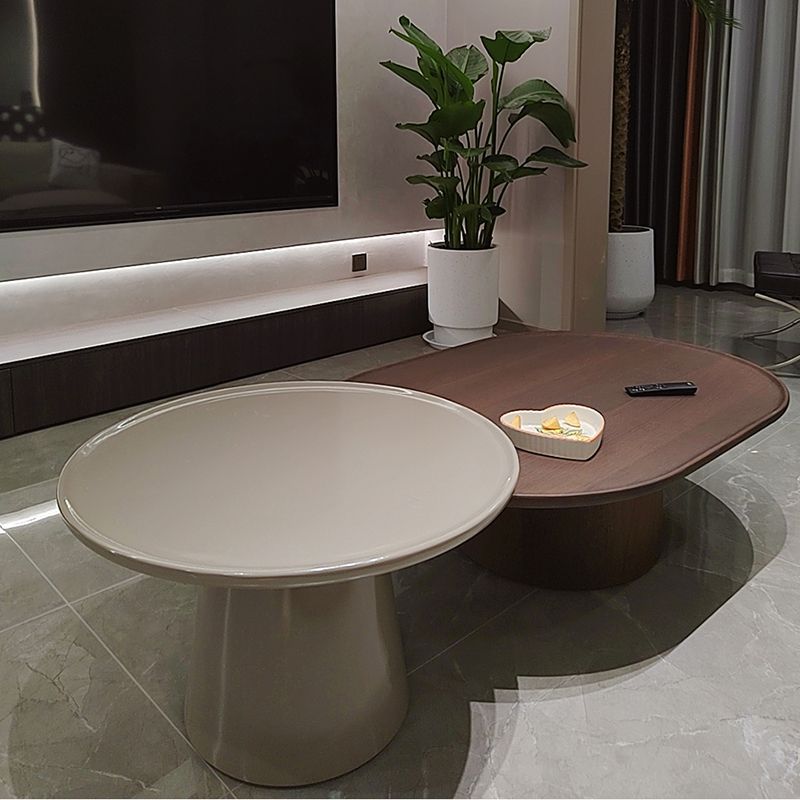 Table de cocktail contemporaine sur pied Table de cocktail basse en bois