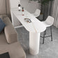 Modern 1/3 Pieces Bar Table Set Stone Counter Table with High Stools for Dining Room