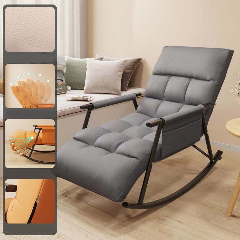 Contemporary Style Sofa Rocking Chair Single Indoor Rocking Chair with Cushion Clearhalo 'Chairs & Seating' 'furn' 'furn_rocking_chairs' 'Furniture' 'Living Room Furniture' 'Rocking Chairs' 'rocking_chairs' 1200x1200_6b603dd4-d0fb-4432-a313-fa41910c63c2