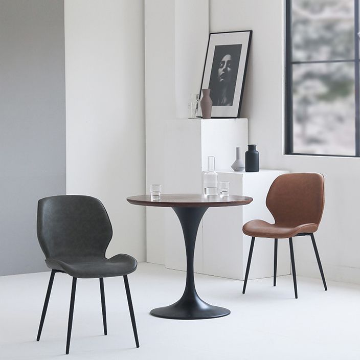 Contemporary Style Kitchen Dining Chair Metal Dining Wingback Armless Side Chairs Clearhalo ' kitchen&dining_furn' 'Dining Chairs' 'Dining Tables & Seating' 'dining_chair' 'furn' 'furn_dining_chair' 'Furniture' 'furniture_dining_chair' 'Kitchen & Dining Furniture' 'kitchen' 1200x1200_6b64f5df-7552-460f-873a-efebacdf4386