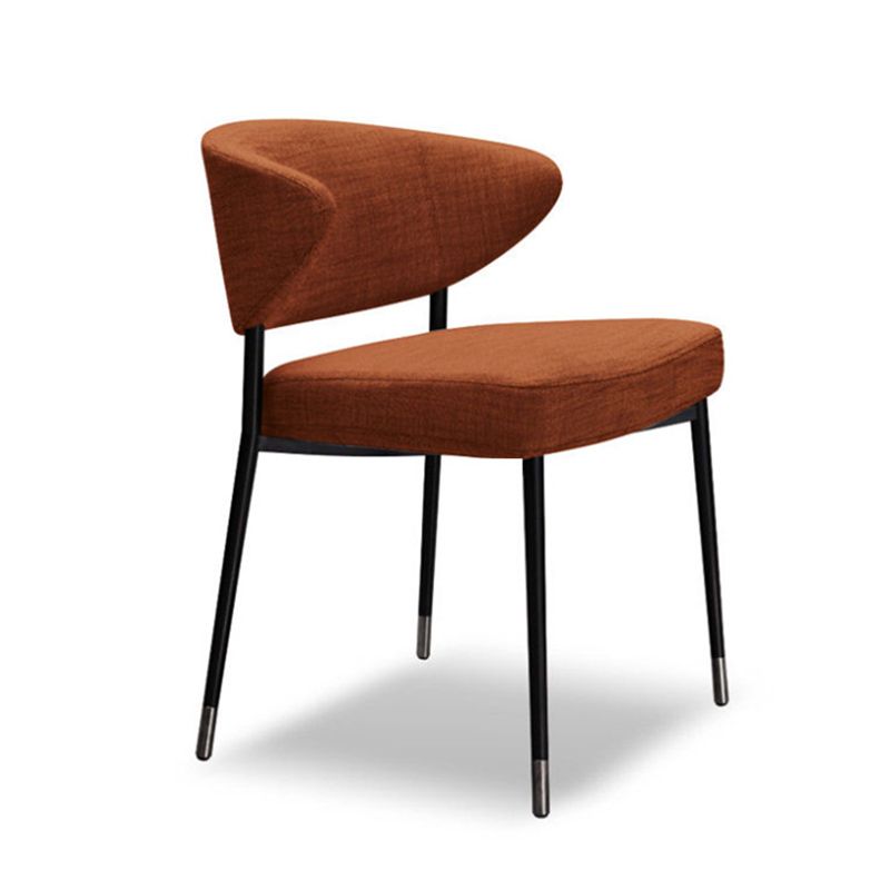 Gestoffeerde eetkamerstoelen open voor de achterkant eetstoelen met metalen benen