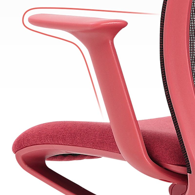 Moderne zwenkstoel Vaste armen Ademend Air Grid Bure stoel met wielen