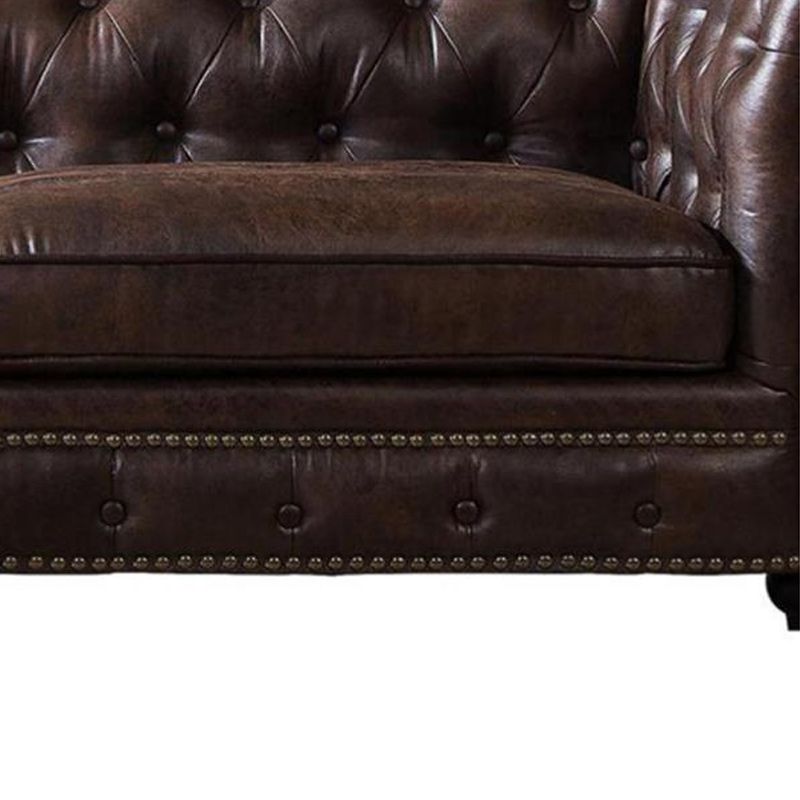 28.3" Mid Century Modern Faux Leather Rolled Arm Chesterfield Back Sofa with Nailhead Clearhalo 'furn' 'furn_sofas' 'Furniture' 'furniture_sofas' 'Living Room Furniture' 'Sofa' 'sofas' 1200x1200_6b6883a4-8868-4754-b91f-1580a9924ae9