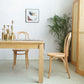 Set da pranzo in legno in solido moderno 1/2/5/7 pezzi Finitura naturale Dinette con sedie in legno