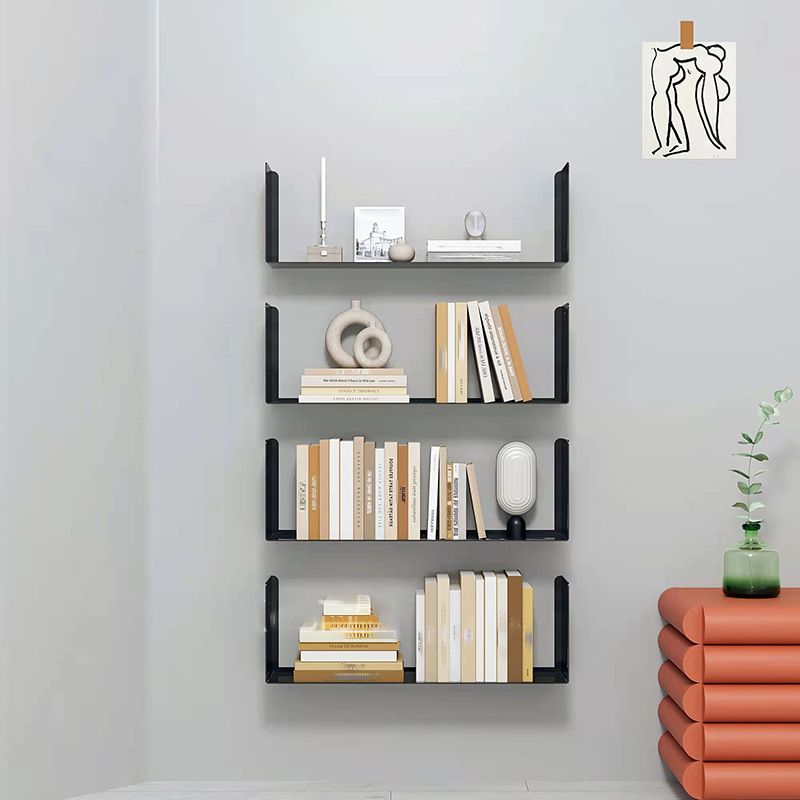 Urban Wall Unit Metal Bookshelf Closed Back Shelf for Living Room
