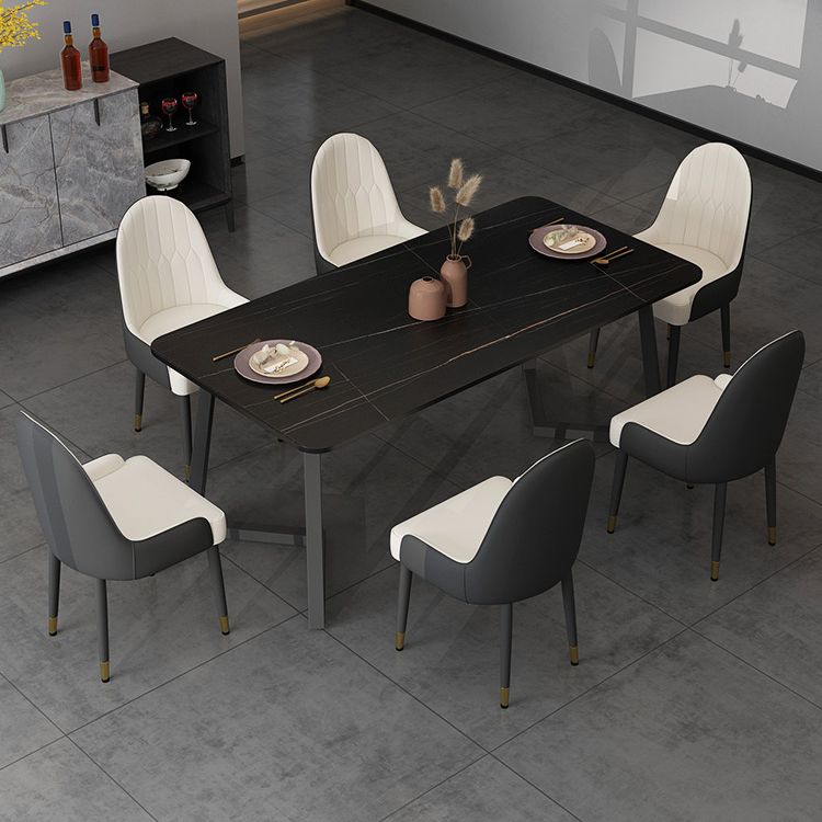 Mesa de comedor rectangular de piedra moderna 1/2/5/7 piezas de comedor juego para cocina
