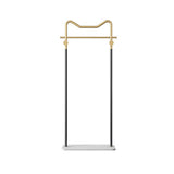 Pastel de pasos contemporáneos Rail y ganchos colgantes de metal enmarcado de metal soporte de pasillo