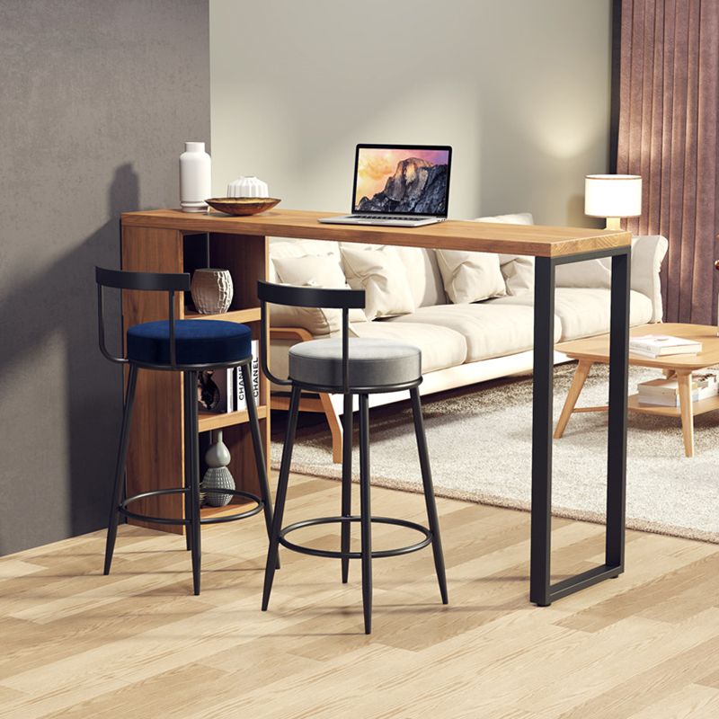 Juego de mesa de bar natural, mesa de mostrador rectangular de madera maciza de 1/3 piezas
