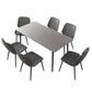 Set da pranzo moderno grigio Set tavolo da pranzo rettangolare da 1/4/7 pezzi con piano in pietra